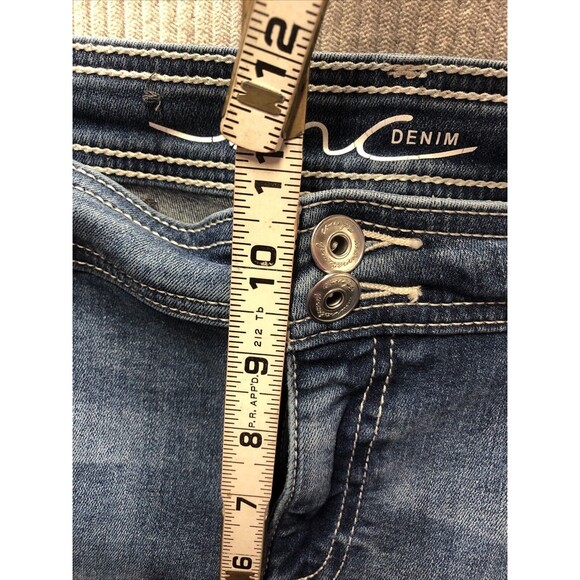 Inc Womens Denim Jeans Size 16 Straight Leg Regular Fit Distressed - Picture 10 of 16